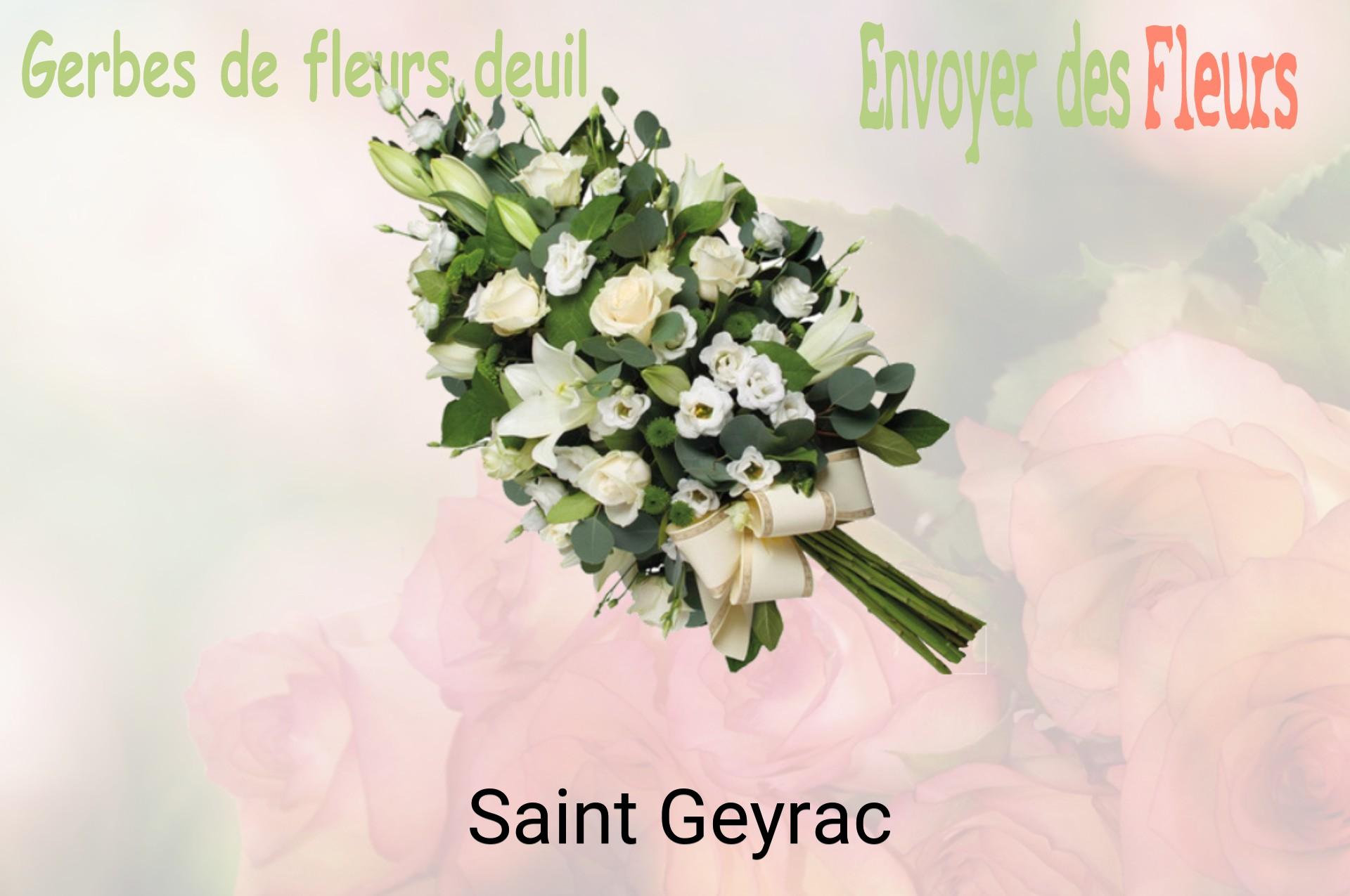 Gerbe de fleurs de deuil livrée à Saint-Geyrac
